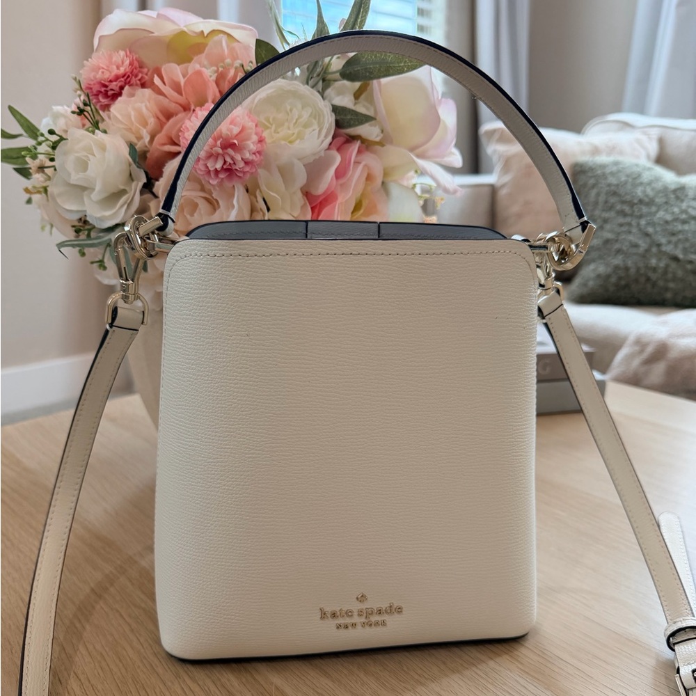 Kate Spade Ivory Shoulder Bag with Gold Details